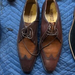 Florsheim Two-Tone Brown Leather Oxfords